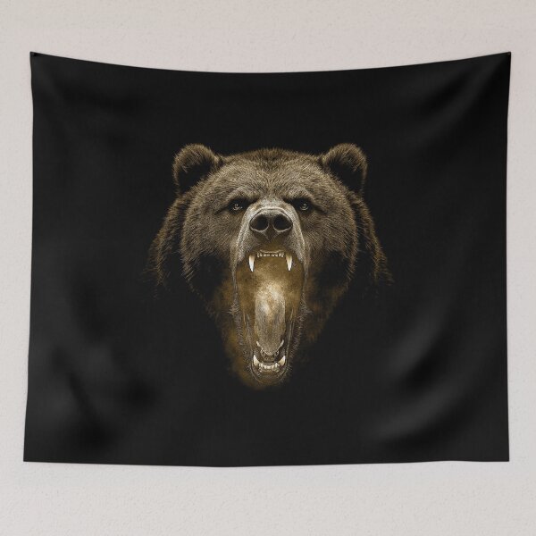 Item preview, Grizzly Bear Hike Camp Vintage Angry Brown Bear designed and sold by JRRTs.