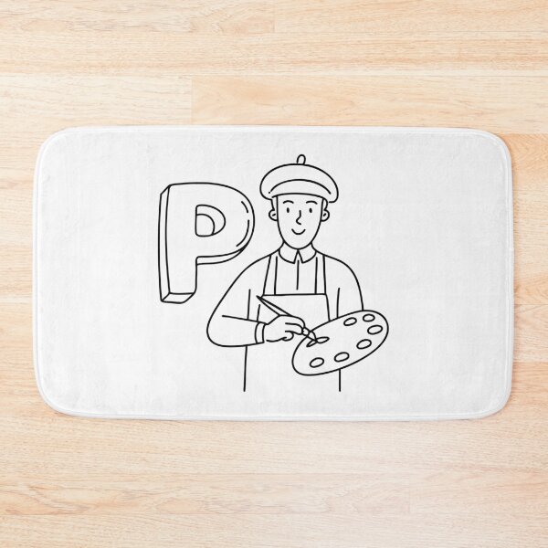 Item preview, An illustration of letter P stand for painter designed and sold by rasagamastore.