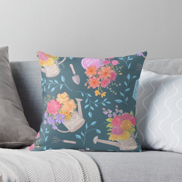 Item preview, Inspirational Garden Whimsical Floral Pattern in Teal Green designed and sold by AycaAtalay.