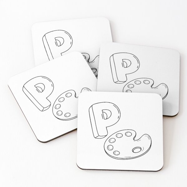 Item preview, An illustration of letter P stand for palette designed and sold by rasagamastore.