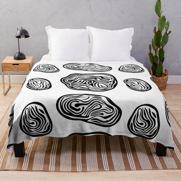 Item preview, Abstract Black River Stone Contour Art – Minimalist Organic Pattern Wall Decor designed and sold by FestivityFinds.