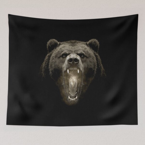 Item preview, Grizzly Bear Hike Camp Vintage Angry Brown Bear designed and sold by JRRTs.