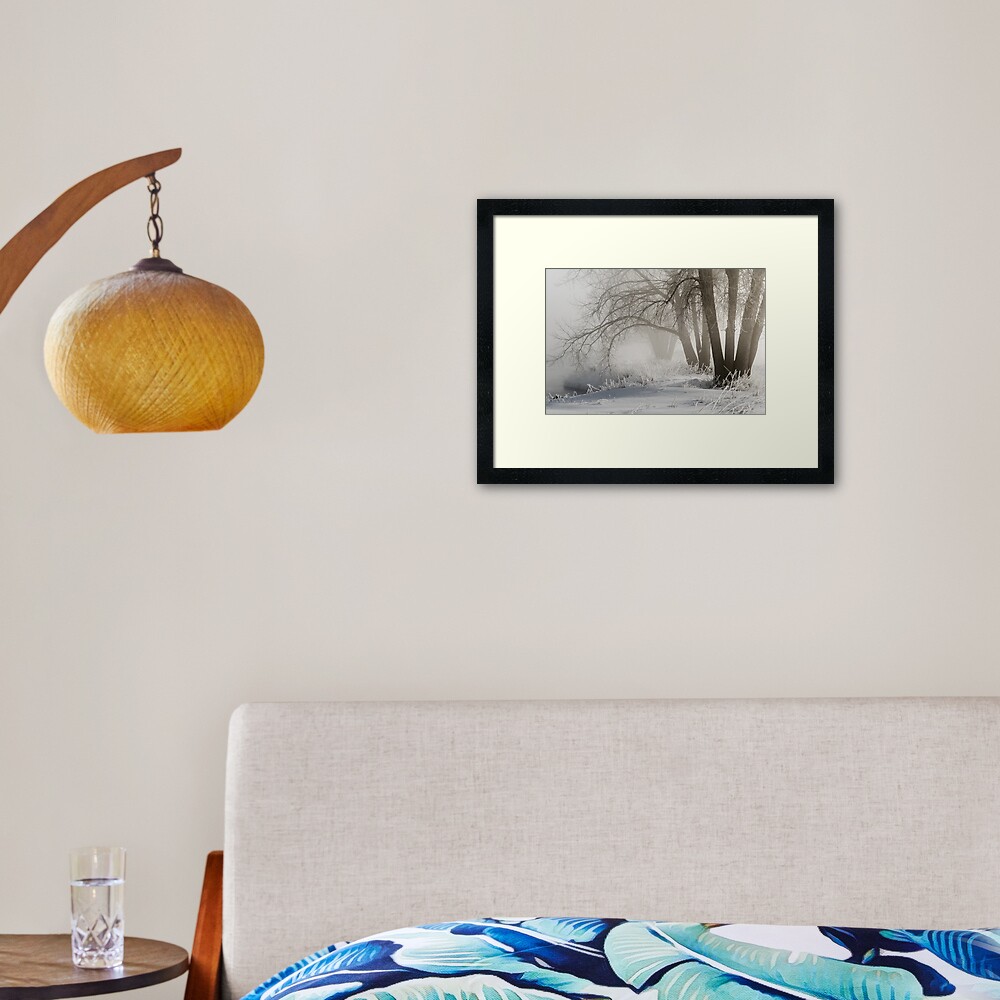 Etched By Snow - Sawhill Carvings Framed Art Print