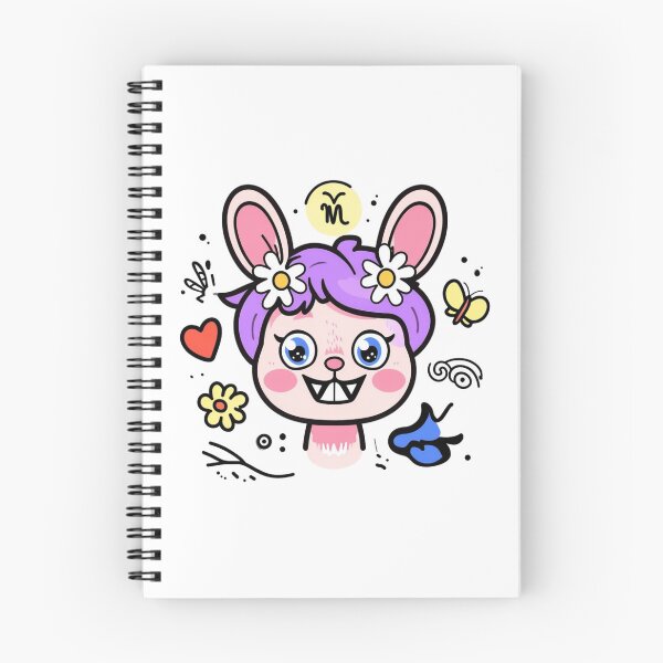 Item preview, Adorable Chibi Labubu Monster Bunny | Cute Fluffy Blue Creature with Playful Flowers designed and sold by Colorful-Garden.