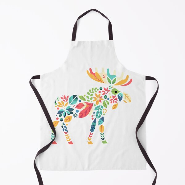 Item preview, Colorful Autumn Moose - Scandinavian Folk Art by heidiannemorris © designed and sold by FOLK ART FUSION by heidiannemorris.