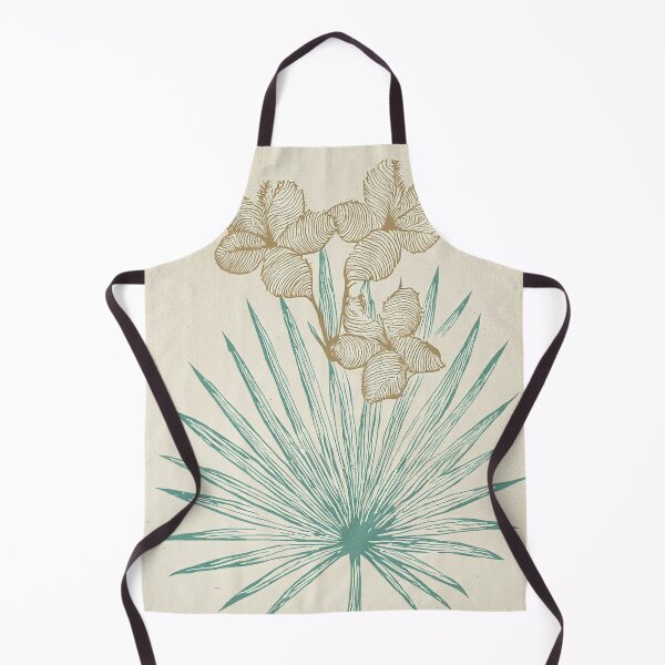 Artikelvorschau, Botanische Linienkunst – Palmblatt & Iris in Vintage-Tönen entworfen und verkauft von VibeMotion.