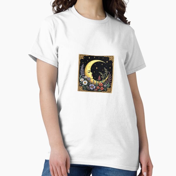 Item preview, Mystical Moon Garden – Boho Witchcore Celestial Art designed and sold by The Astral Loom.