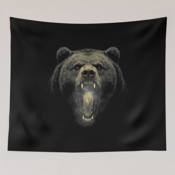 Item preview, Grizzly Bear Hike Camp Vintage Angry Brown Bear designed and sold by JRRTs.