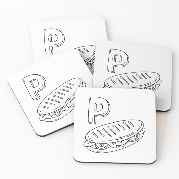 Item preview, An illustration of letter P stand for panini designed and sold by rasagamastore.