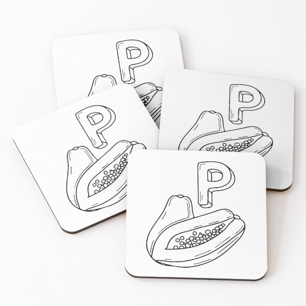 Item preview, An illustration of letter P stand for papaya designed and sold by rasagamastore.