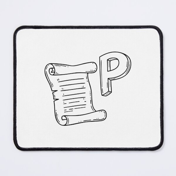 Item preview, An illustration of letter P stand for parchment designed and sold by rasagamastore.