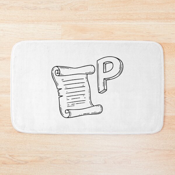 Item preview, An illustration of letter P stand for parchment designed and sold by rasagamastore.