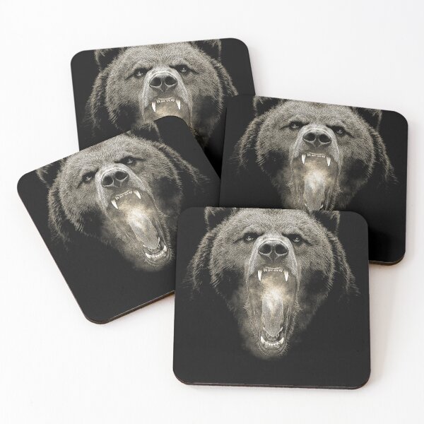 Item preview, Grizzly Bear Hike Camp Vintage Angry Brown Bear designed and sold by JRRTs.