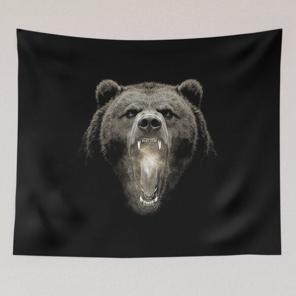 Item preview, Grizzly Bear Hike Camp Vintage Angry Brown Bear designed and sold by JRRTs.