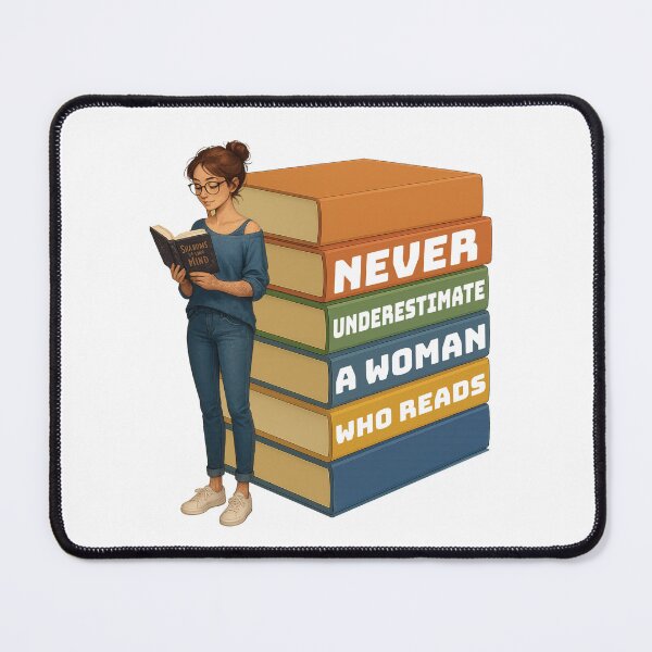 Item preview, Never Underestimate a woman who reads designed and sold by Jhullie.