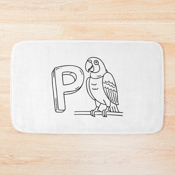Item preview, An illustration of letter P stand for parrot designed and sold by rasagamastore.