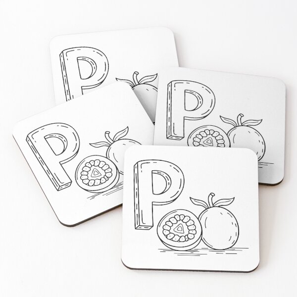 Item preview, An illustration of letter P stand for passionfruit designed and sold by rasagamastore.