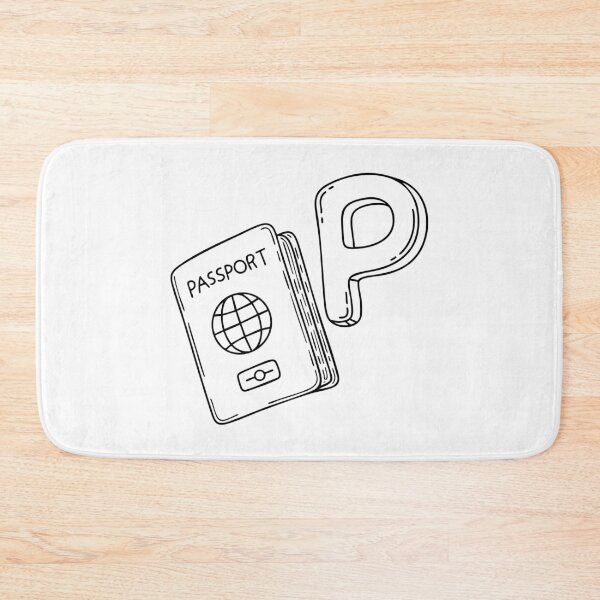 Item preview, An illustration of letter P stand for passport designed and sold by rasagamastore.