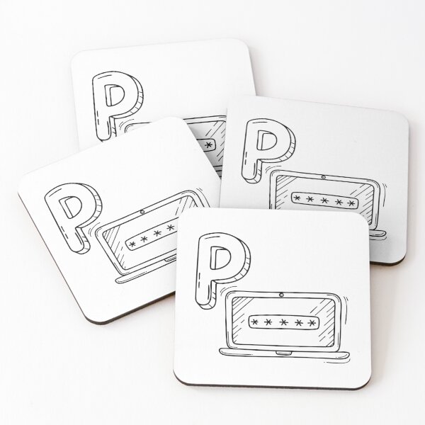Item preview, An illustration of letter P stand for password designed and sold by rasagamastore.