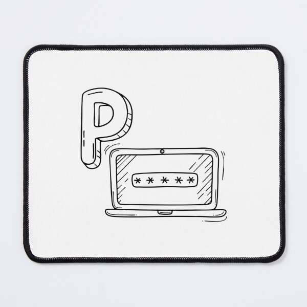 Item preview, An illustration of letter P stand for password designed and sold by rasagamastore.