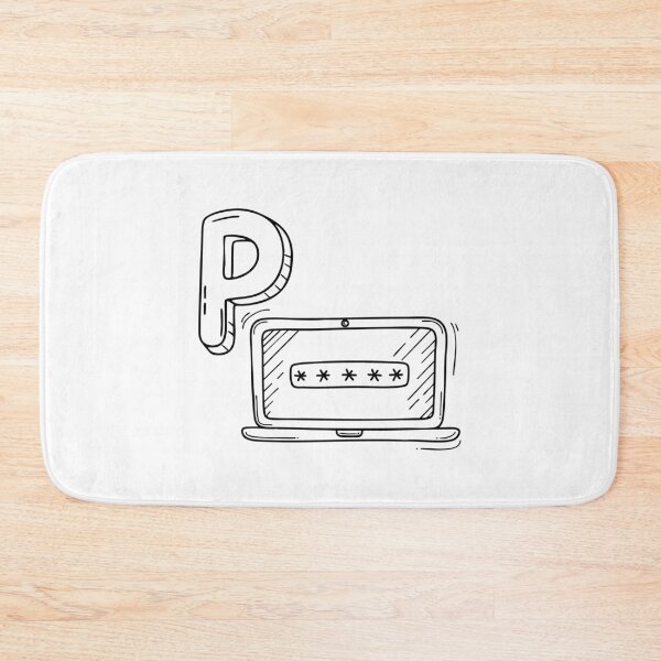 Item preview, An illustration of letter P stand for password designed and sold by rasagamastore.