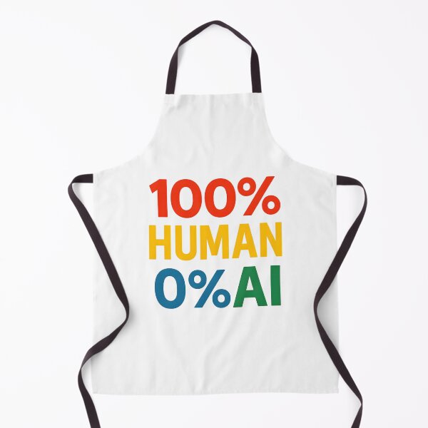Item preview, 100% Human 0% AI – Bold Protest Statement Design designed and sold by MatvHelen.