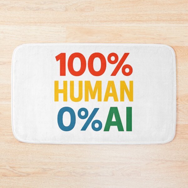 Item preview, 100% Human 0% AI – Bold Protest Statement Design designed and sold by MatvHelen.