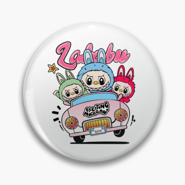 Item preview, Adorable Chibi Labubu Monster Bunny | Cute Fluffy Blue Creature with Playful Flowers designed and sold by Colorful-Garden.