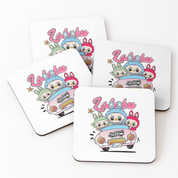 Item preview, Adorable Chibi Labubu Monster Bunny | Cute Fluffy Blue Creature with Playful Flowers designed and sold by Colorful-Garden.