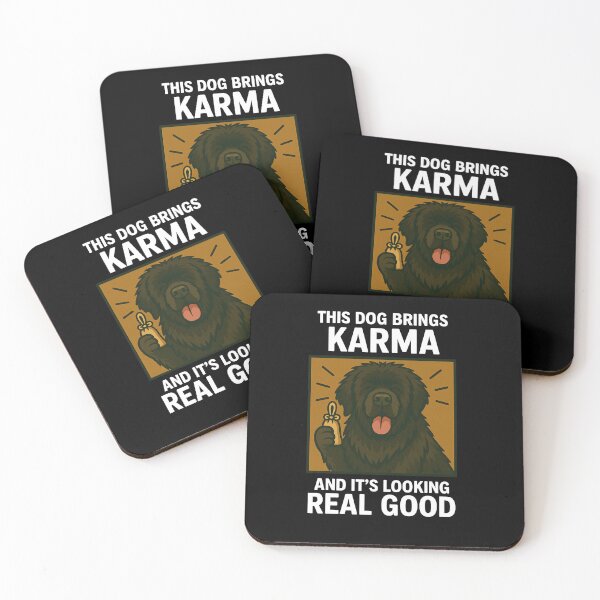 Item preview, Cute Newfoundland Good Karma Dog Lucky Mom Dad Kids designed and sold by FurryHavenPH.