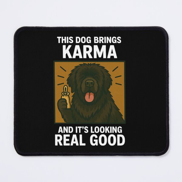 Item preview, Cute Newfoundland Good Karma Dog Lucky Mom Dad Kids designed and sold by FurryHavenPH.
