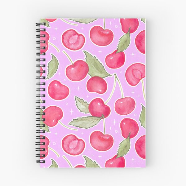 Item preview, I See Cherries & Stars in Pink - Fruit Pattern designed and sold by AycaAtalay.