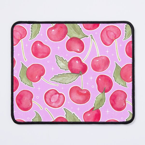 Item preview, I See Cherries & Stars in Pink - Fruit Pattern designed and sold by AycaAtalay.