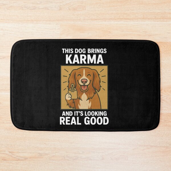 Item preview, Cute Nova Scotia Duck Tolling Retriever Toller Good Karma Dog Lucky Mom Dad Kids designed and sold by FurryHavenPH.