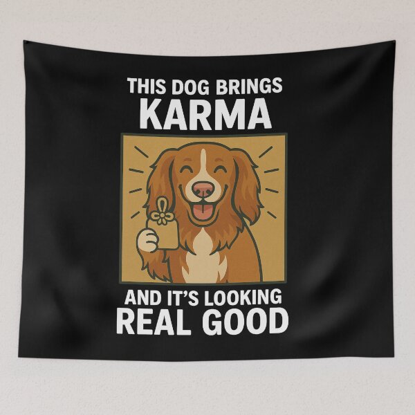 Item preview, Cute Nova Scotia Duck Tolling Retriever Toller Good Karma Dog Lucky Mom Dad Kids designed and sold by FurryHavenPH.