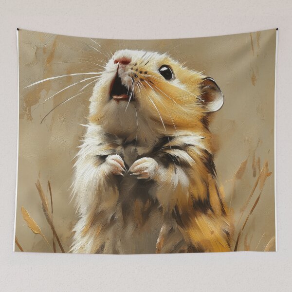 Item preview, Stunning Hamster Painting for Home & Office designed and sold by LazyOwlStore.