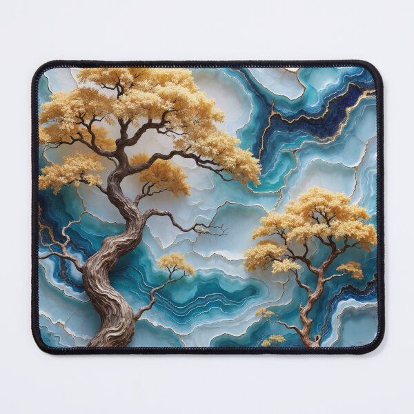 Item preview, Gemstone Landscape with Bonsai Trees designed and sold by ReachForArt.