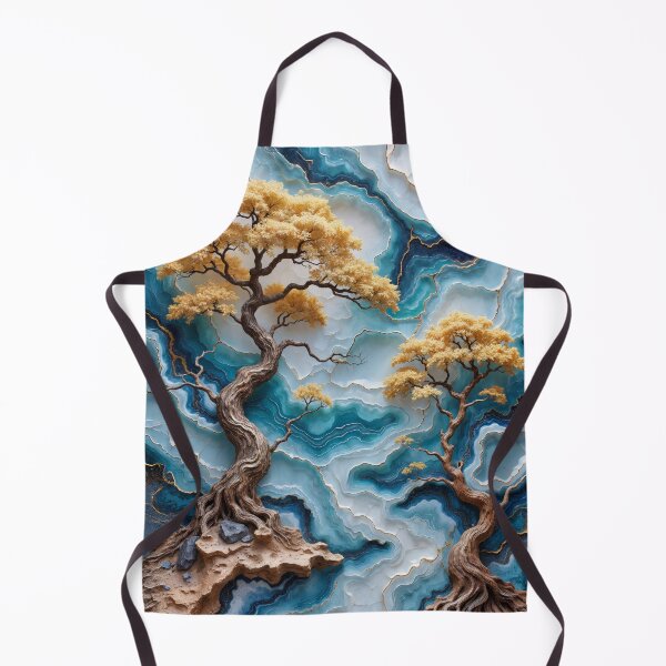 Item preview, Gemstone Landscape with Bonsai Trees designed and sold by ReachForArt.