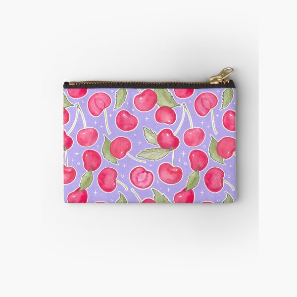 Item preview, I See Cherries & Stars in Periwinkle - Fruit Pattern designed and sold by AycaAtalay.