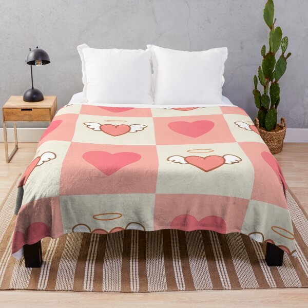 Item preview, Angel Hearts and Pink Hearts Checkered Pattern designed and sold by Owcomm.