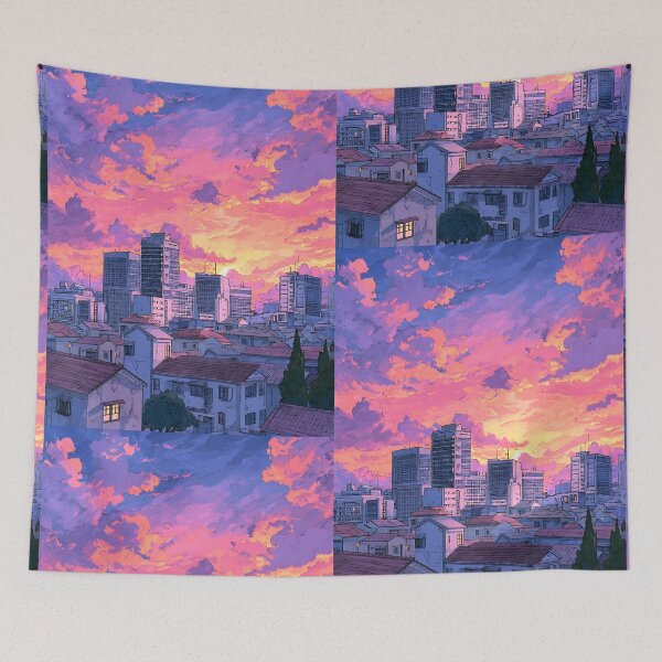 Item preview, Peaceful Lofi Cityscape designed and sold by bapupa.