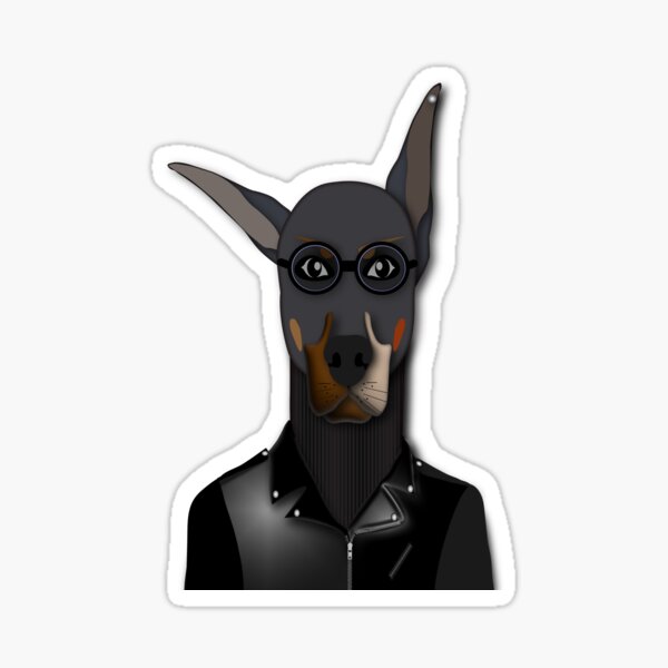 El Pinscher Does Biker Sticker