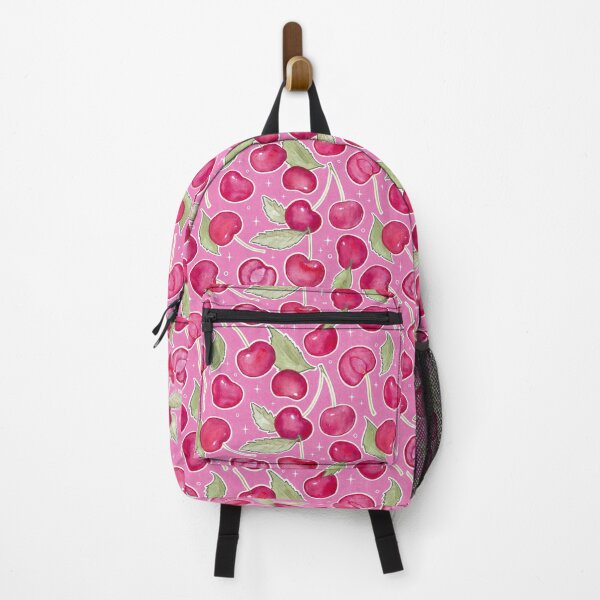 Item preview, I See Cherries & Stars in Dark Pink - Fruit Pattern designed and sold by AycaAtalay.