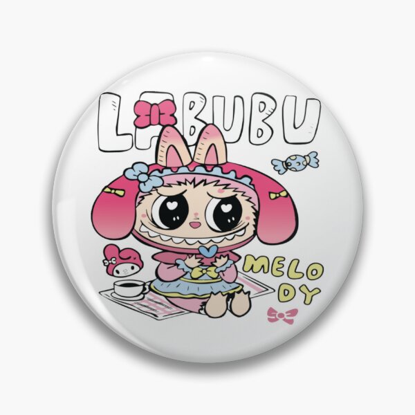 Artikelvorschau, Entzückender Chibi Labubu Monsterhase | Süßes flauschiges blaues Wesen mit verspielten Blumen entworfen und verkauft von Colorful-Garden.