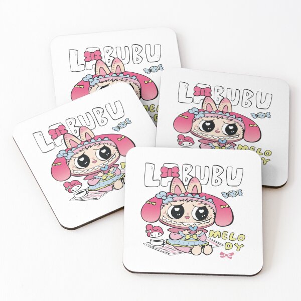 Item preview, Adorable Chibi Labubu Monster Bunny | Cute Fluffy Blue Creature with Playful Flowers designed and sold by Colorful-Garden.