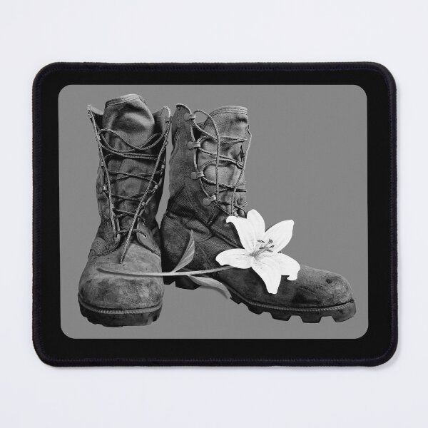 Item preview, Black White Army Boots and Lily Remember Veterans Day designed and sold by TackyTime.