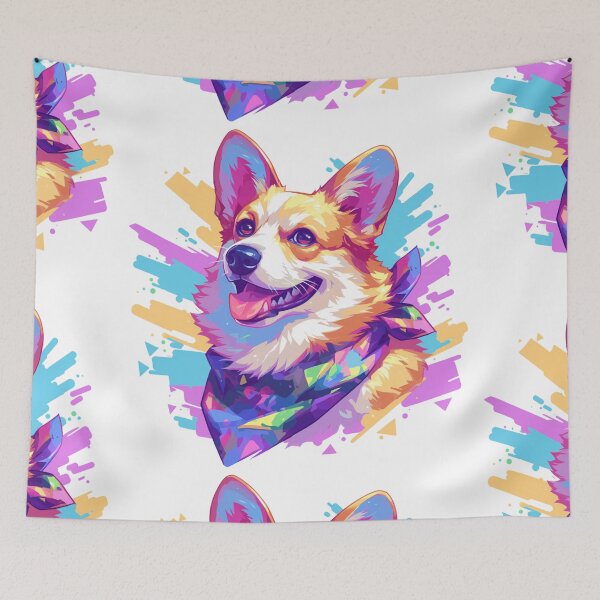 Item preview, Colorful Corgi designed and sold by MendaciousMina.