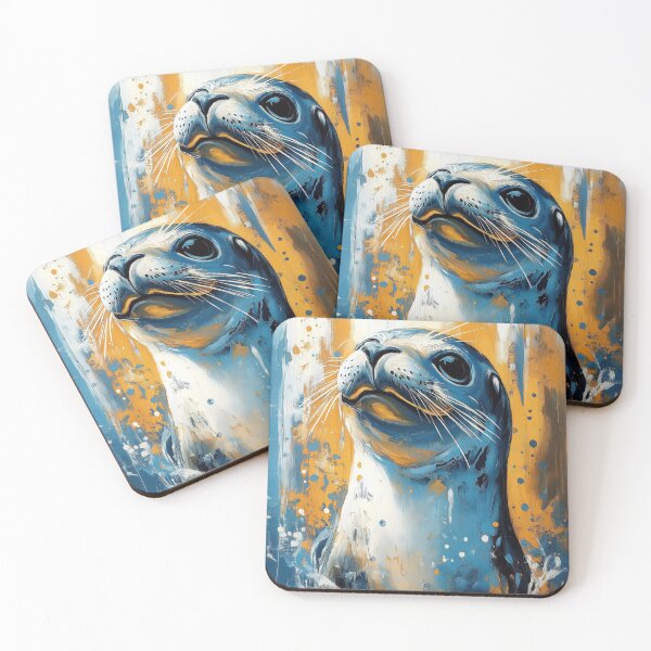 Item preview, Stunning Seal Painting for Home & Office designed and sold by LazyOwlStore.
