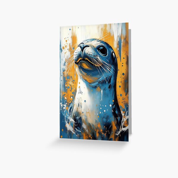Item preview, Stunning Seal Painting for Home & Office designed and sold by LazyOwlStore.