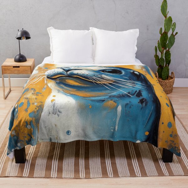 Item preview, Stunning Seal Painting for Home & Office designed and sold by LazyOwlStore.